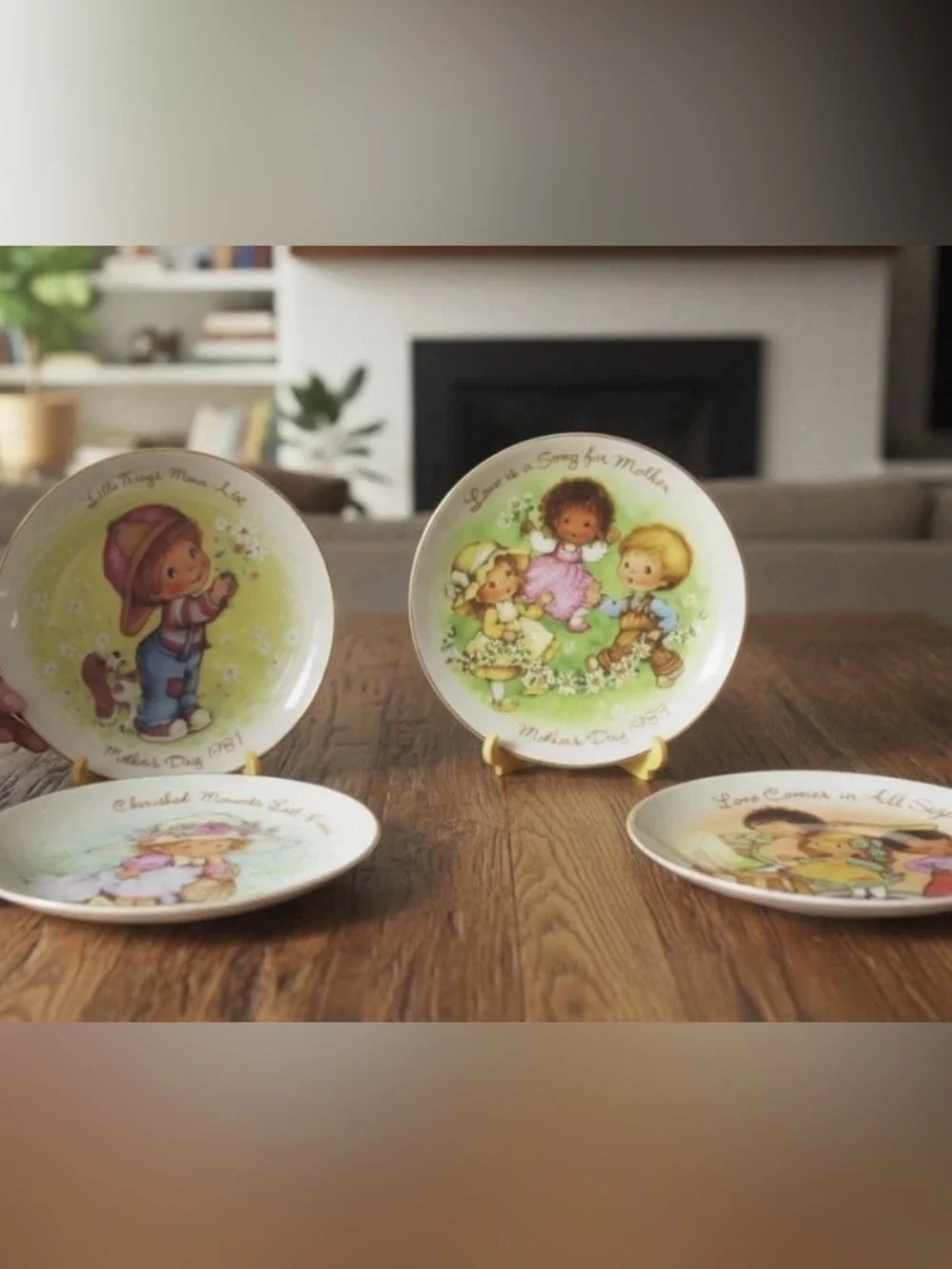 Avon 4 Collectible Decorative Plates - Green Accent 1980-84